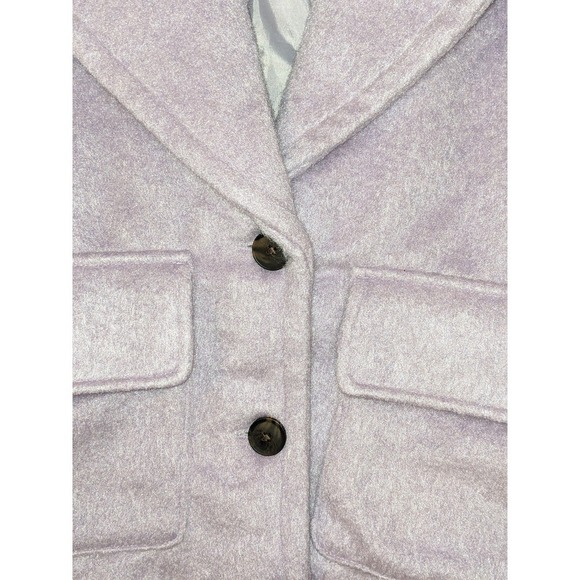 A New Day Women's Lavender Utility Jacket Coat Trendy Wool Blend Size Small NWT - Picture 11 of 11